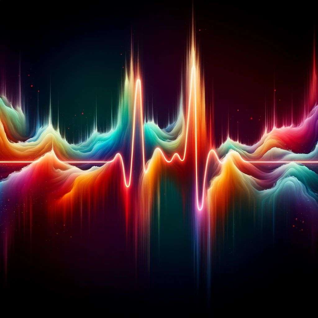 a representation of anxiety, digital art made from colorful gradients, airbrush
